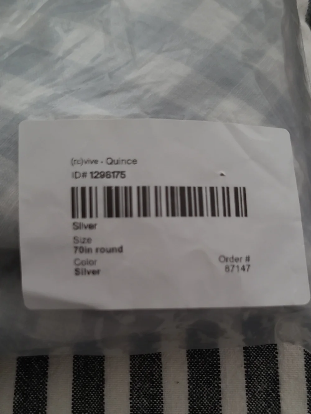 Quince Periwinkle Blue & White Buffalo Check European Linen 70